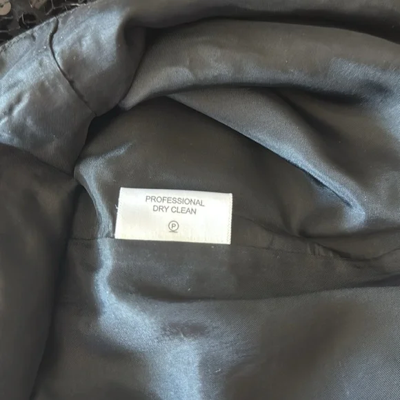 Tory Burch Isis Sequin Black Skirt Size 10 - Picture 10 of 11